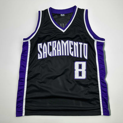 Facsimile Autographed Zach LaVine Sacramento Black Reprint Laser Auto Basketball Jersey Size Men's XL