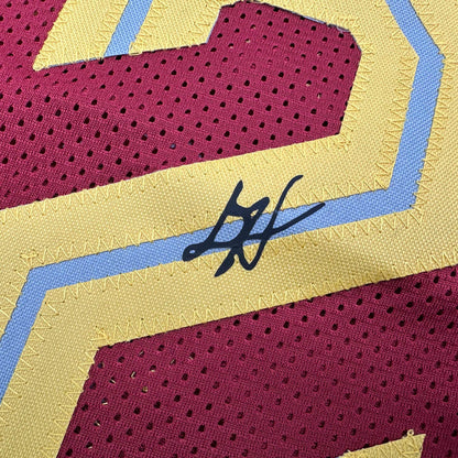 Facsimile Autographed De’Andre Hunter Cleveland Red Reprint Laser Auto Basketball Jersey Size Men's XL