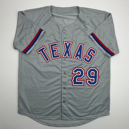 Autographed/Signed Adrian Beltre Texas Grey Baseball Jersey JSA COA