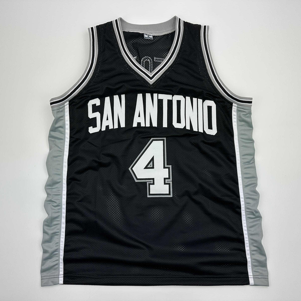 Facsimile Autographed De'Aaron Fox San Antonio Black Reprint Laser Auto Basketball Jersey Size Men's XL