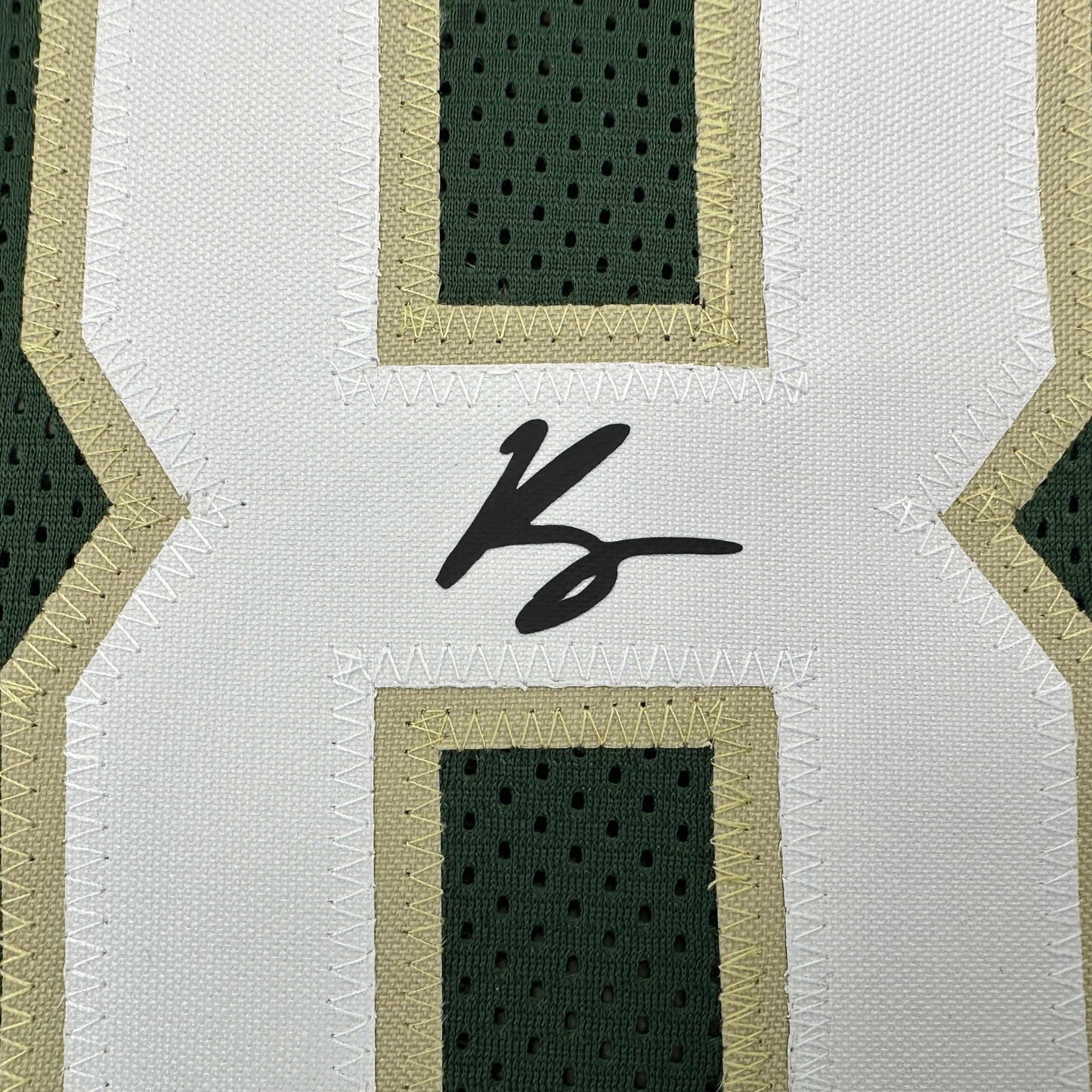 Facsimile Autographed Kyle Kuzma Milwaukee Green Reprint Laser Auto Basketball Jersey Size Men's XL