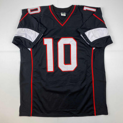 Facsimile Autographed DeAndre Hopkins Arizona Black Reprint Laser Auto Football Jersey Size Men's XL