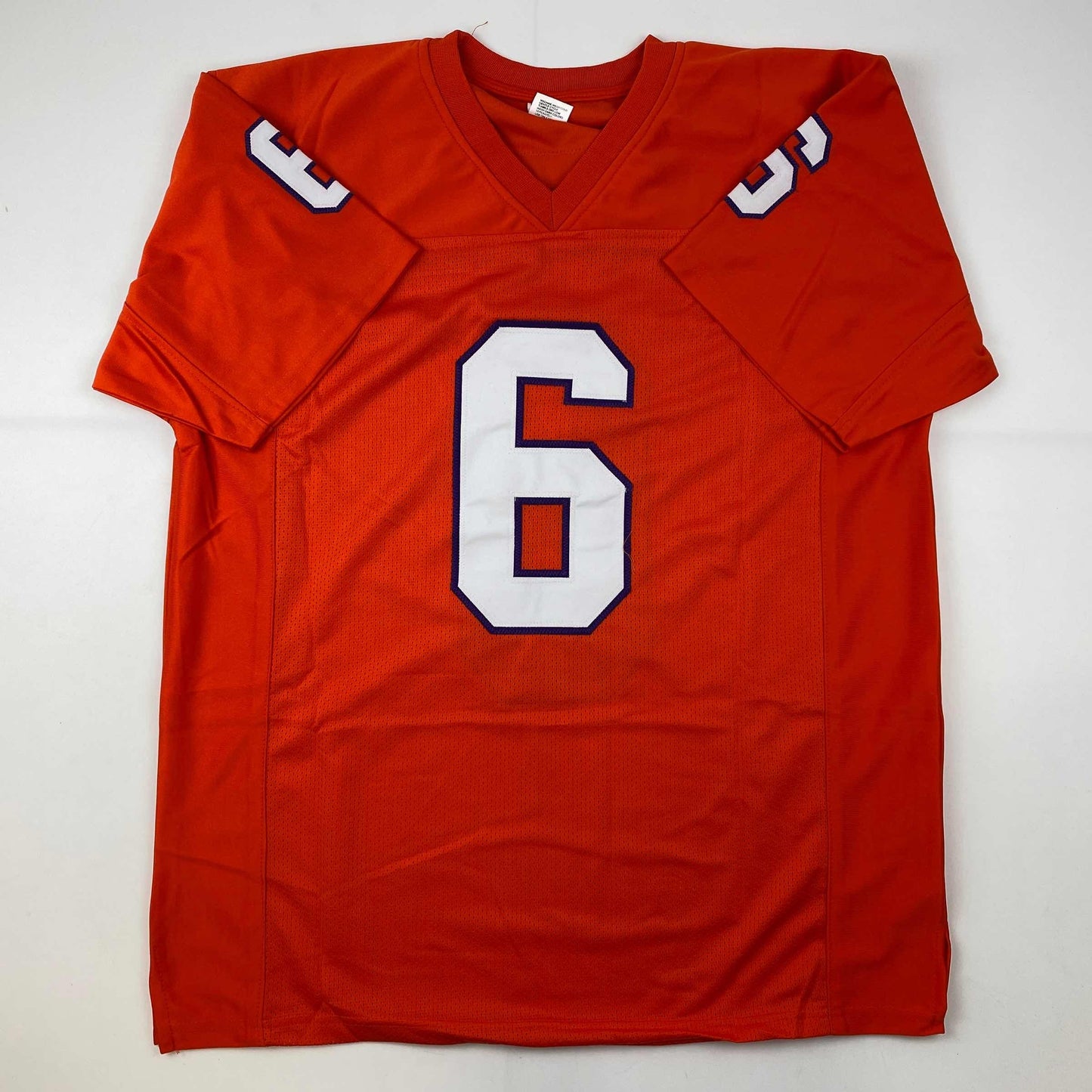 Facsimile Autographed DeAndre Hopkins Clemson Orange Reprint Laser Auto College Football Jersey Size Men's XL
