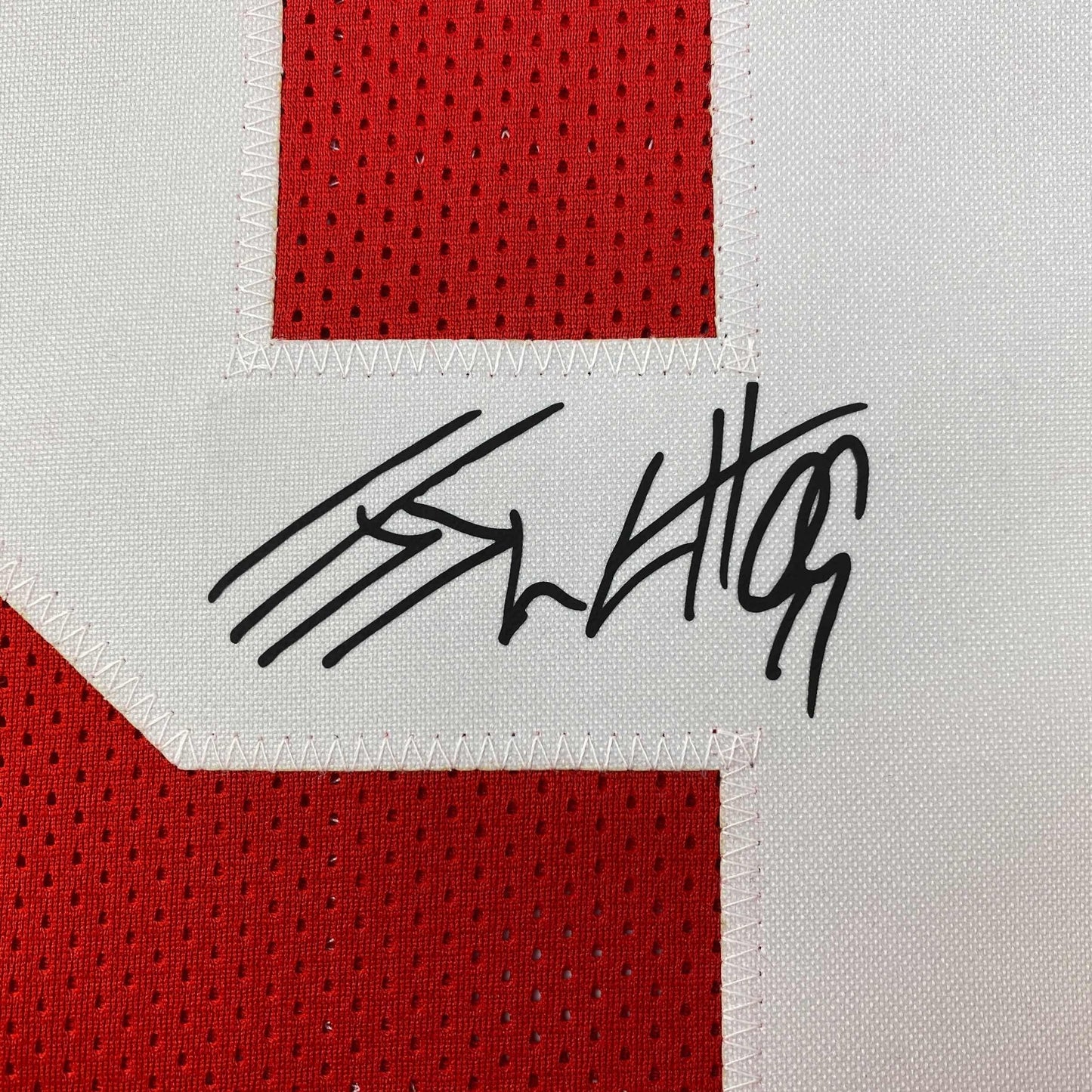Facsimile Autographed J.J. JJ Watt Wisconsin Red Reprint Laser Auto College Football Jersey Size Men's XL