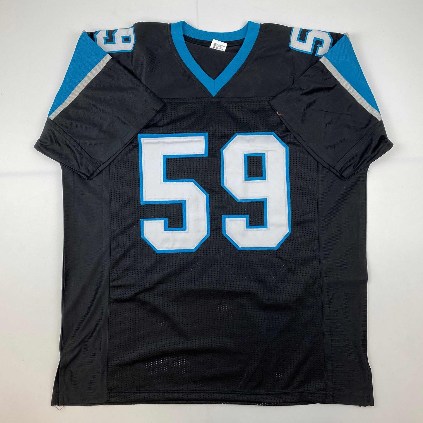 Facsimile Autographed Luke Kuechly Carolina Black Reprint Laser Auto Football Jersey Size Men's XL