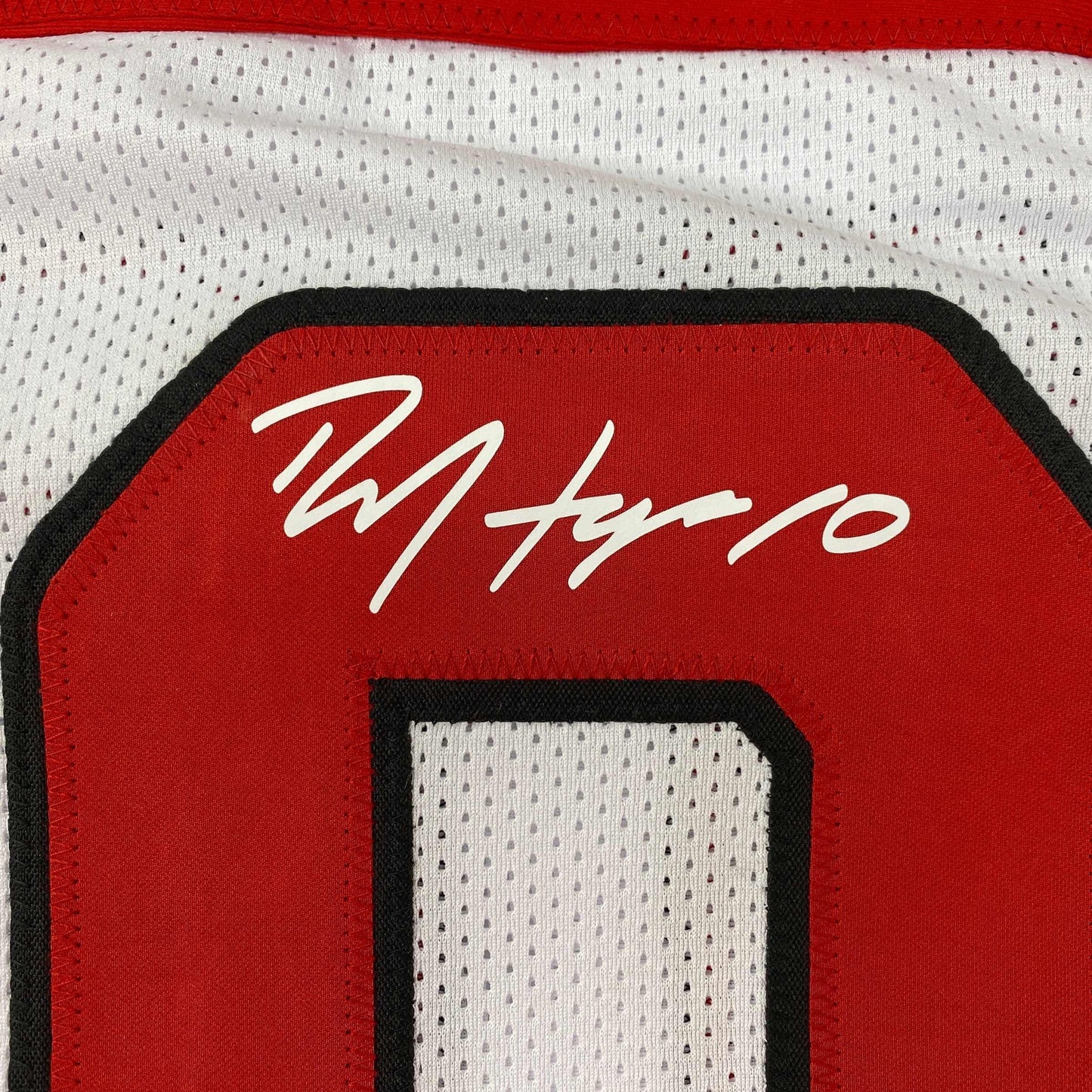 Facsimile Autographed DeAndre Hopkins Arizona White Reprint Laser Auto Football Jersey Size Men's XL