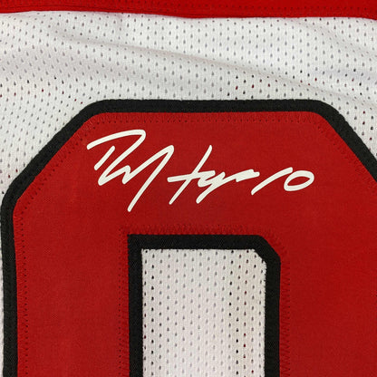 Facsimile Autographed DeAndre Hopkins Arizona White Reprint Laser Auto Football Jersey Size Men's XL