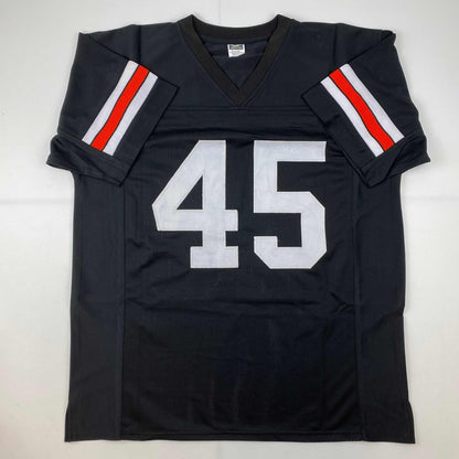 Facsimile Autographed Archie Griffin Cincinnati Black Reprint Laser Auto Football Jersey Size Men's XL