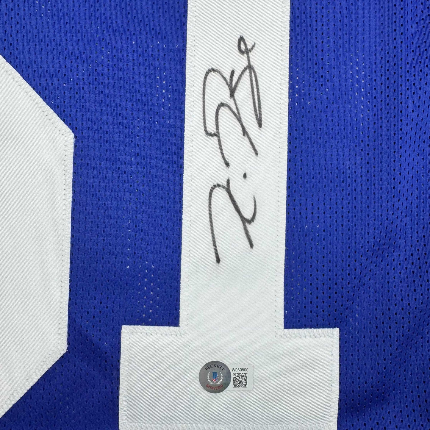 Autographed/Signed Kwity Paye Indianapolis Blue Football Jersey Beckett BAS COA