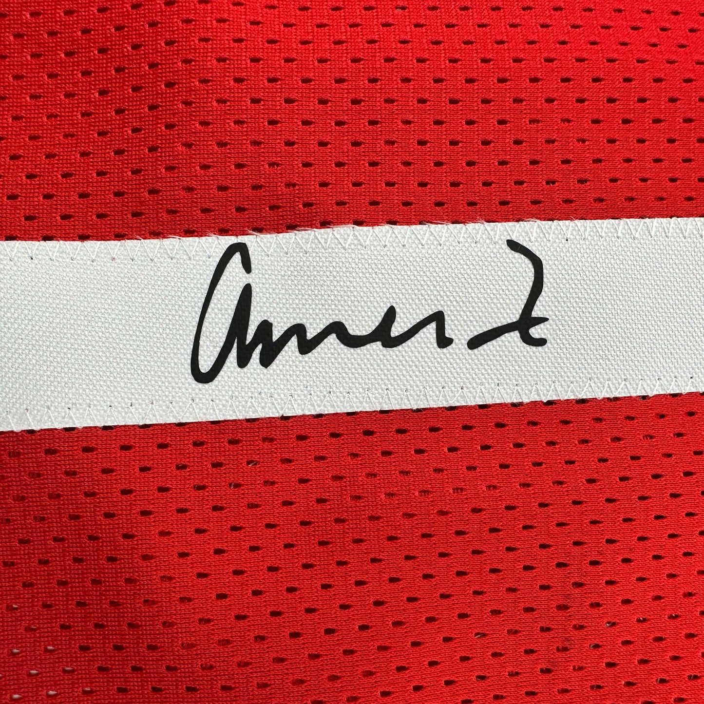 Facsimile Autographed Amen Thompson Houston Red Reprint Laser Auto Basketball Jersey Size Men's XL