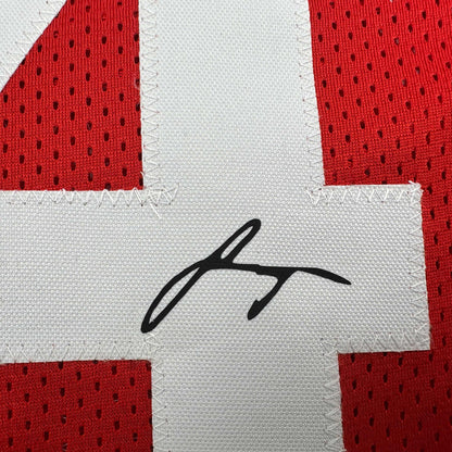 Facsimile Autographed Jalen Green Houston Red Reprint Laser Auto Basketball Jersey Size Men's XL