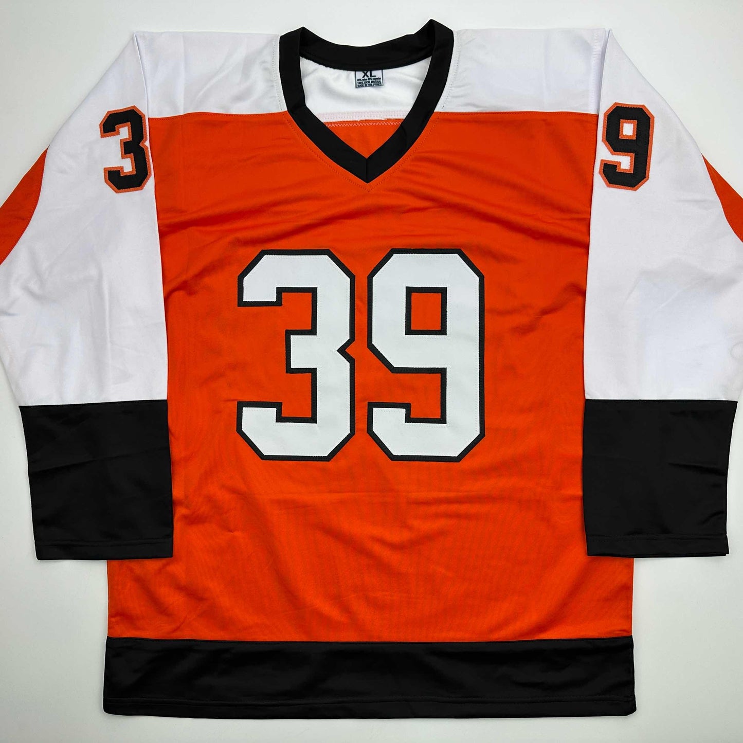 Facsimile Autographed Matvei Michkov Philadelphia Orange Reprint Laser Auto Hockey Jersey Size Men's XL