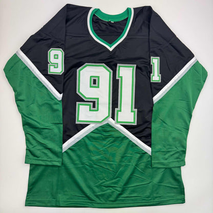 Autographed/Signed Tyler Seguin Dallas Black Hockey Jersey Beckett BAS COA
