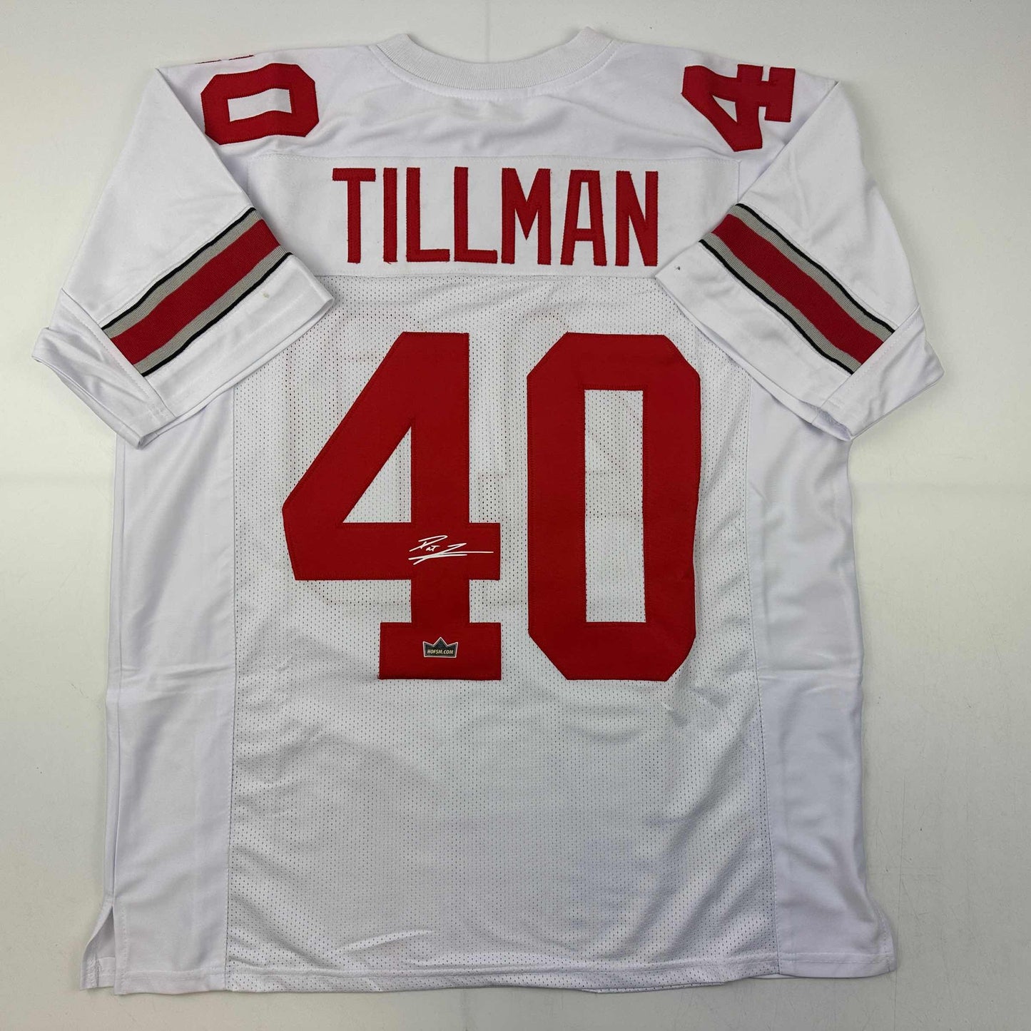 Facsimile Autographed Pat Tillman Arizona White Reprint Laser Auto Football Jersey Size Men's XL