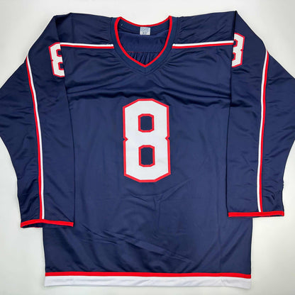 Facsimile Autographed Zach Werenski Columbus Blue Reprint Laser Auto Hockey Jersey Size Men's XL