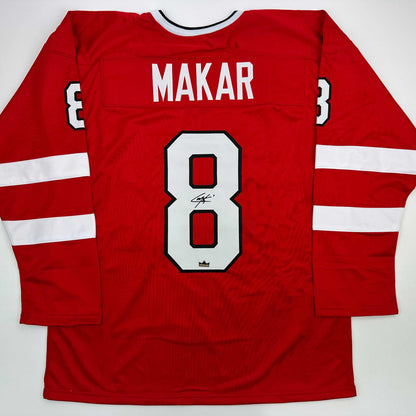 Facsimile Autographed Cale Makar Canada Red 2025 4 Nations Face-Off Reprint Laser Auto Hockey Jersey Size Men's XL