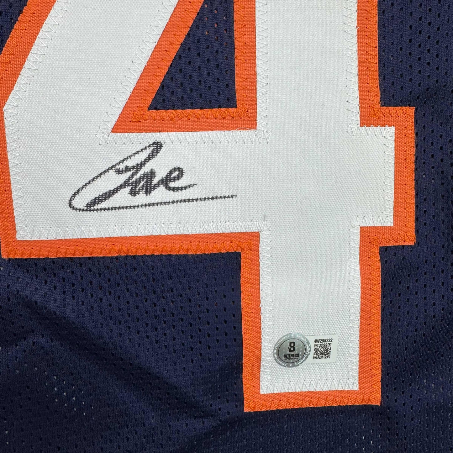 Autographed/Signed Colston Loveland Chicago Blue Football Jersey Beckett BAS COA