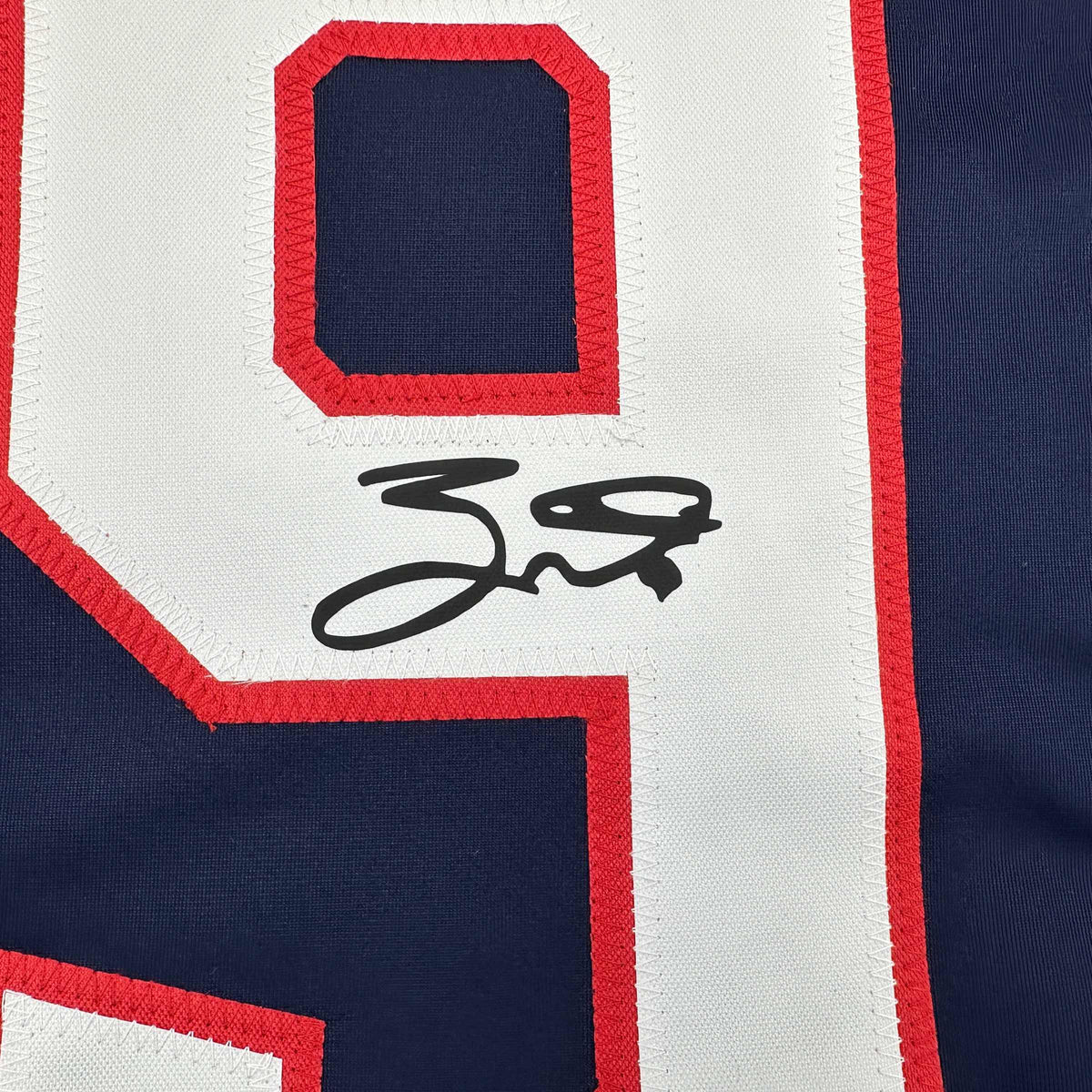 Facsimile Autographed Jack Eichel United States USA Blue 2025 4 Nations Face-Off Reprint Laser Auto Hockey Jersey Size Men's XL