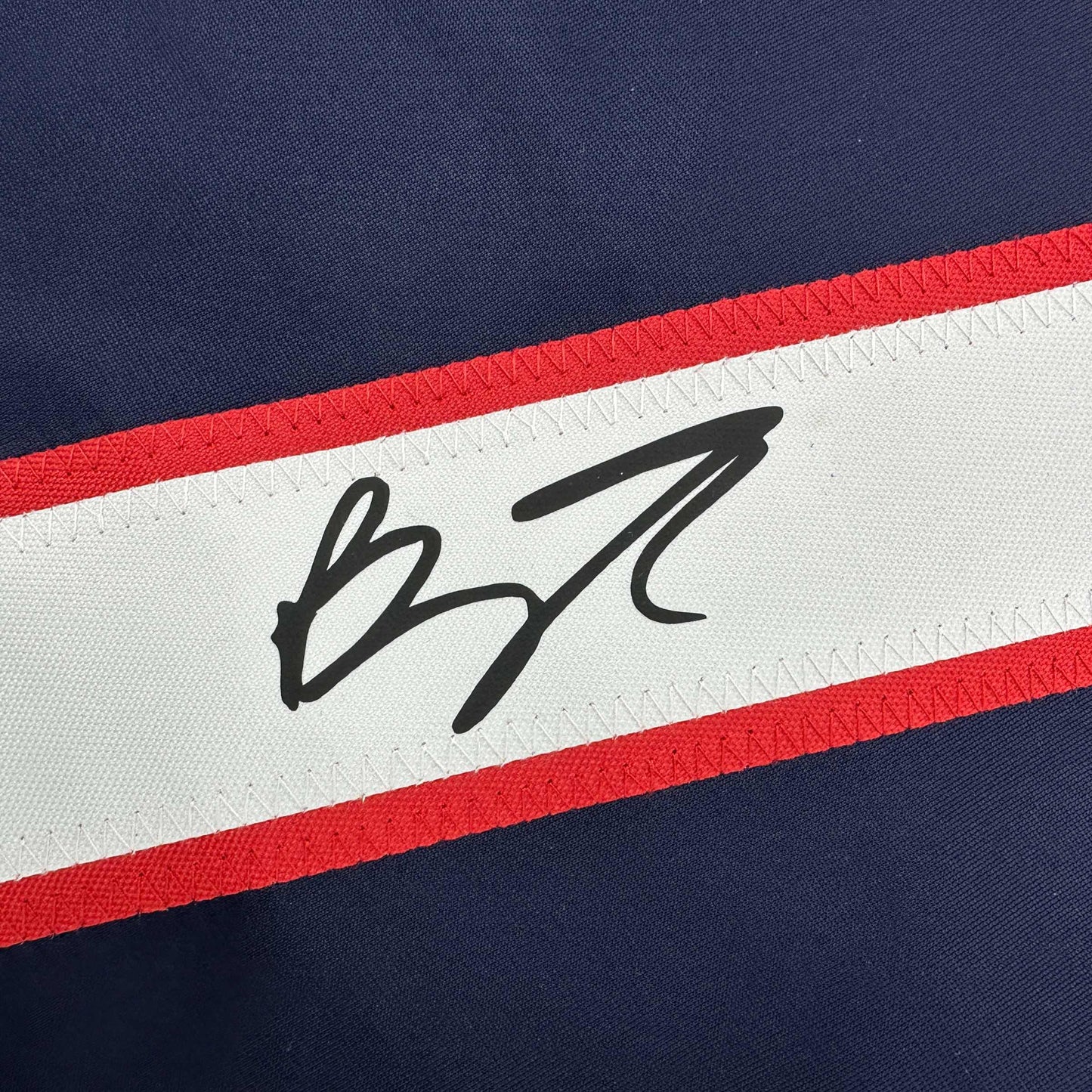 Facsimile Autographed Brady Tkachuk United States USA Blue 2025 4 Nations Face-Off Reprint Laser Auto Hockey Jersey Size Men's XL