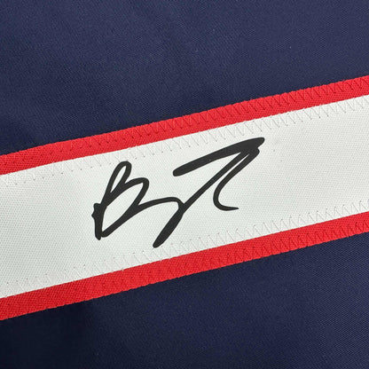 Facsimile Autographed Brady Tkachuk United States USA Blue 2025 4 Nations Face-Off Reprint Laser Auto Hockey Jersey Size Men's XL