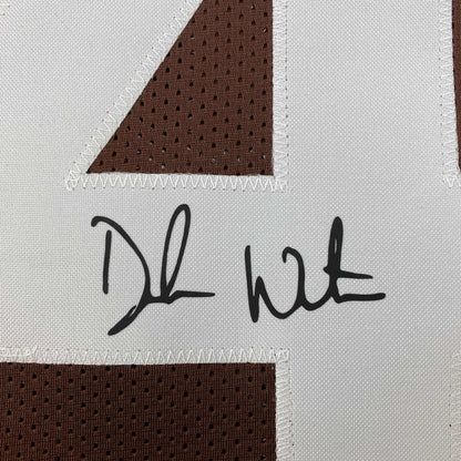 Facsimile Autographed Deshaun Watson Cleveland Brown Reprint Laser Auto Football Jersey Size Men's XL
