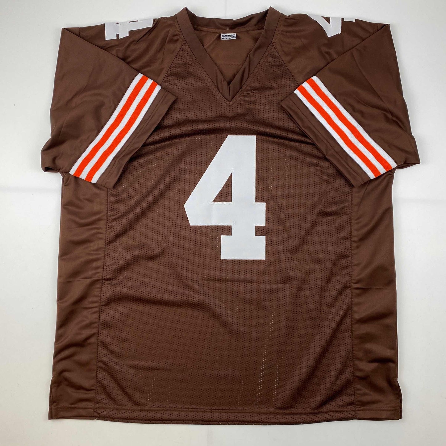Facsimile Autographed Deshaun Watson Cleveland Brown Reprint Laser Auto Football Jersey Size Men's XL