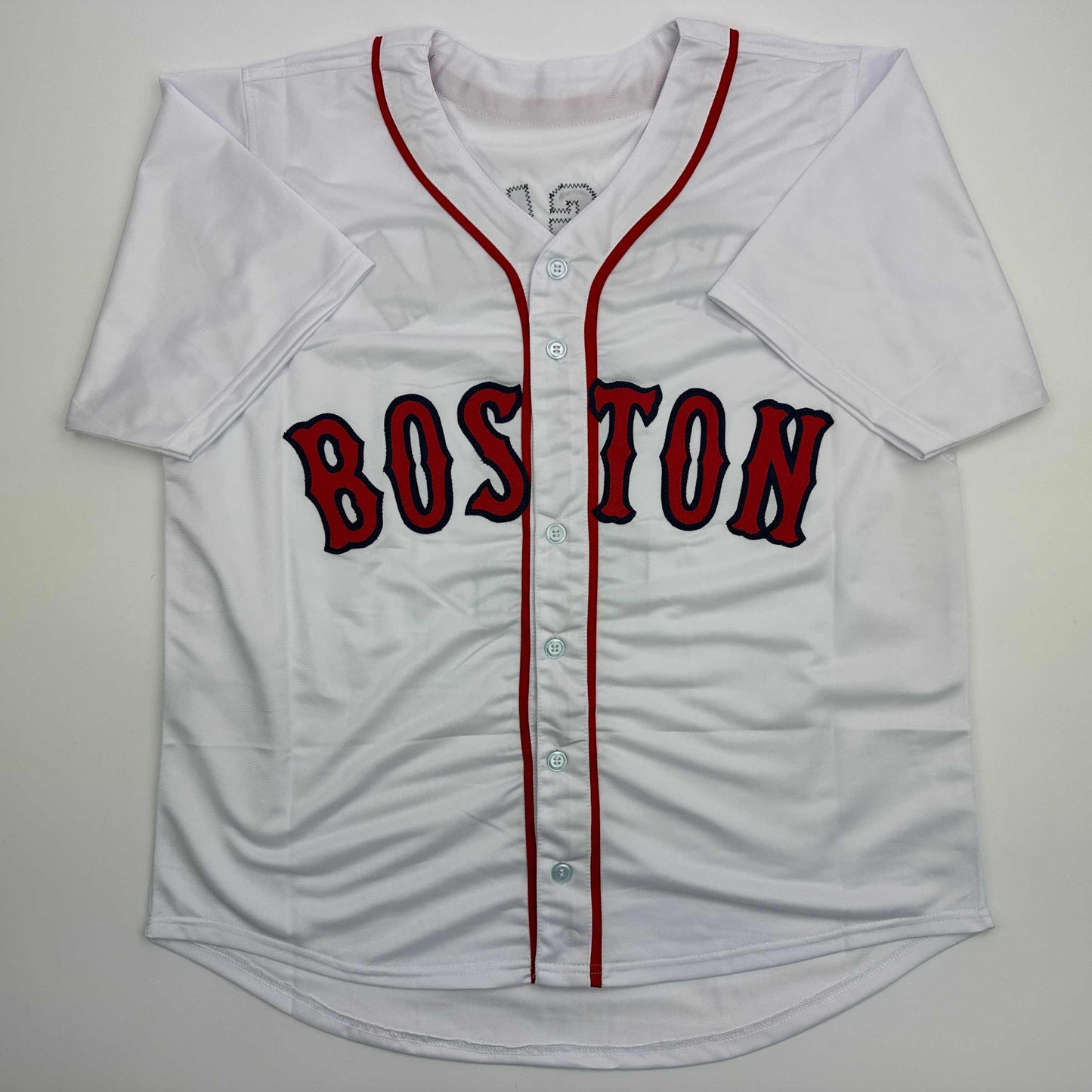 Facsimile Autographed Alex Bregman Boston White Reprint Laser Auto Baseball Jersey Size Men's XL