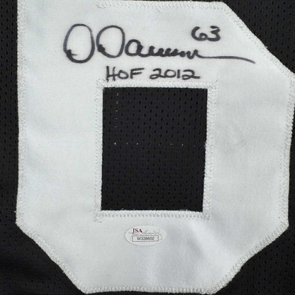 Autographed/Signed Dermontti Dawson HOF 12 Pittsburgh Black Football Jersey JSA COA