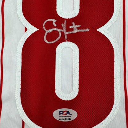 Autographed/Signed Shane Victorino Philadelphia Pinstripe Baseball Jersey PSA COA