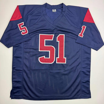 Autographed/Signed Will Anderson Jr. Houston Blue Alternate Football Jersey JSA COA