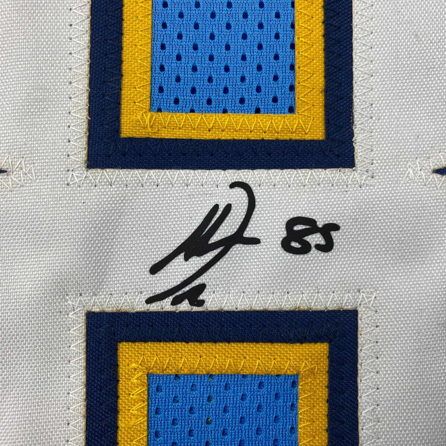 Facsimile Autographed Antonio Gates Los Angeles LA Powder Blue Reprint Laser Auto Football Jersey Size Men's XL