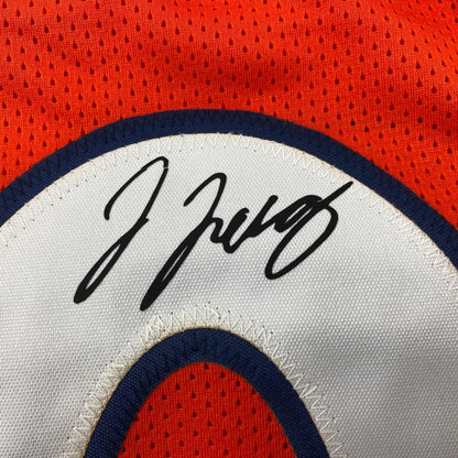 Facsimile Autographed Jerry Jeudy Denver Orange Reprint Laser Auto Football Jersey Size Men's XL