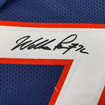 Facsimile Autographed William Perry The Refrigerator Chicago Blue Reprint Laser Auto Football Jersey Size Men's XL