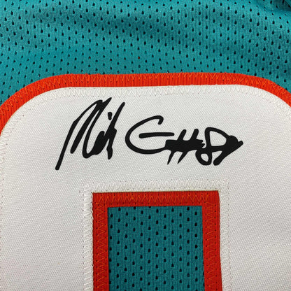 Facsimile Autographed Mike Gesicki Miami Teal Reprint Laser Auto Football Jersey Size Men's XL