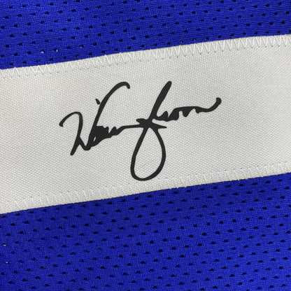 Facsimile Autographed Warren Moon Seattle Blue Reprint Laser Auto Football Jersey Size Men's XL