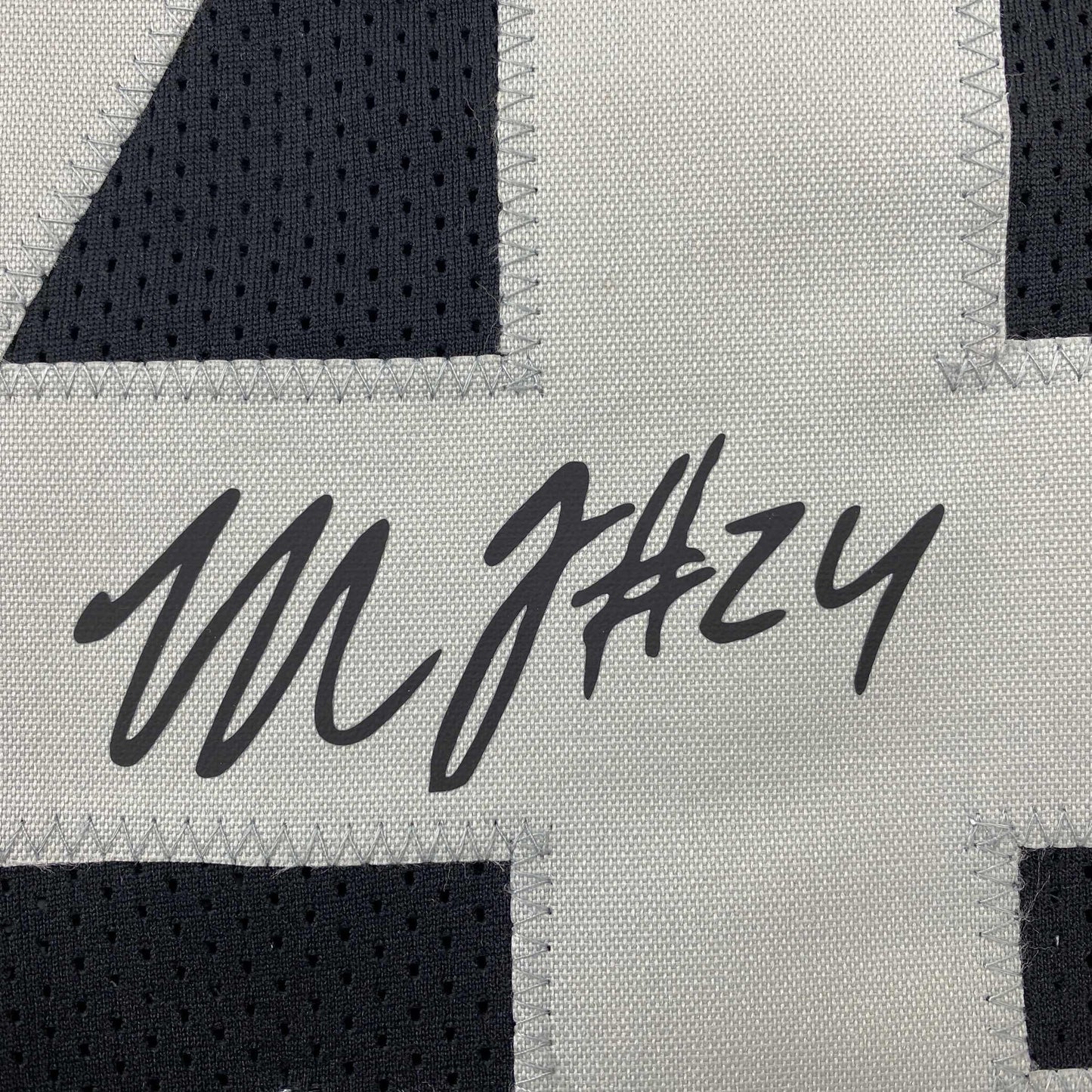 Facsimile Autographed Marshawn Lynch Oakland Las Vegas Black Reprint Laser Auto Football Jersey Size Men's XL
