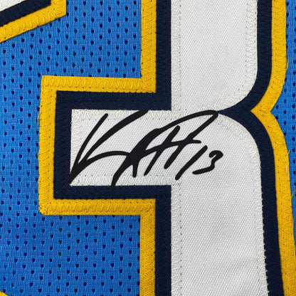 Facsimile Autographed Keenan Allen Los Angeles LA Powder Blue Reprint Laser Auto Football Jersey Size Men's XL