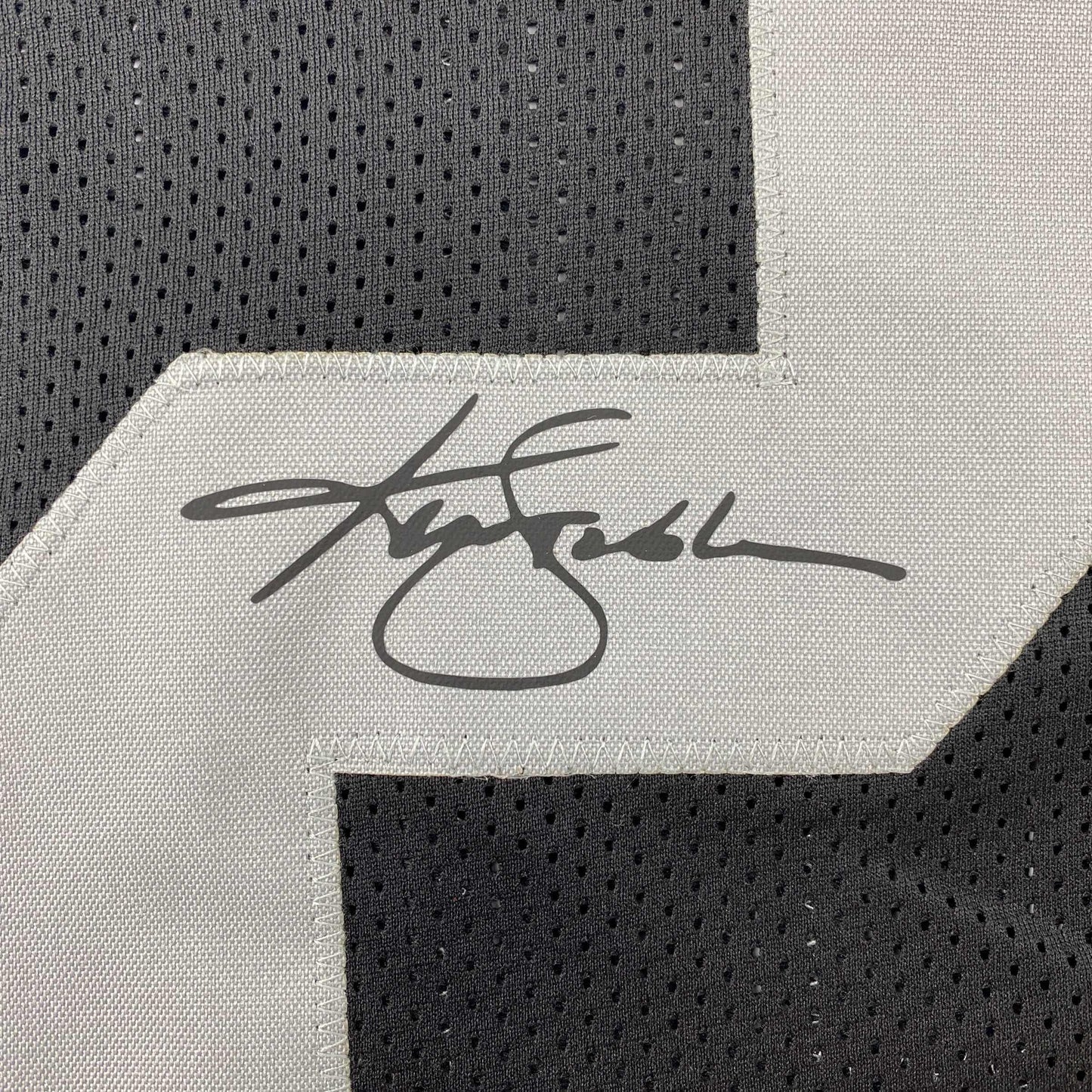 Facsimile Autographed Ken Stabler Oakland Las Vegas Black Reprint Laser Auto Football Jersey Size Men's XL