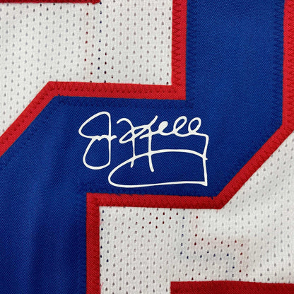 Facsimile Autographed Jim Kelly Buffalo White Reprint Laser Auto Football Jersey Size Men's XL