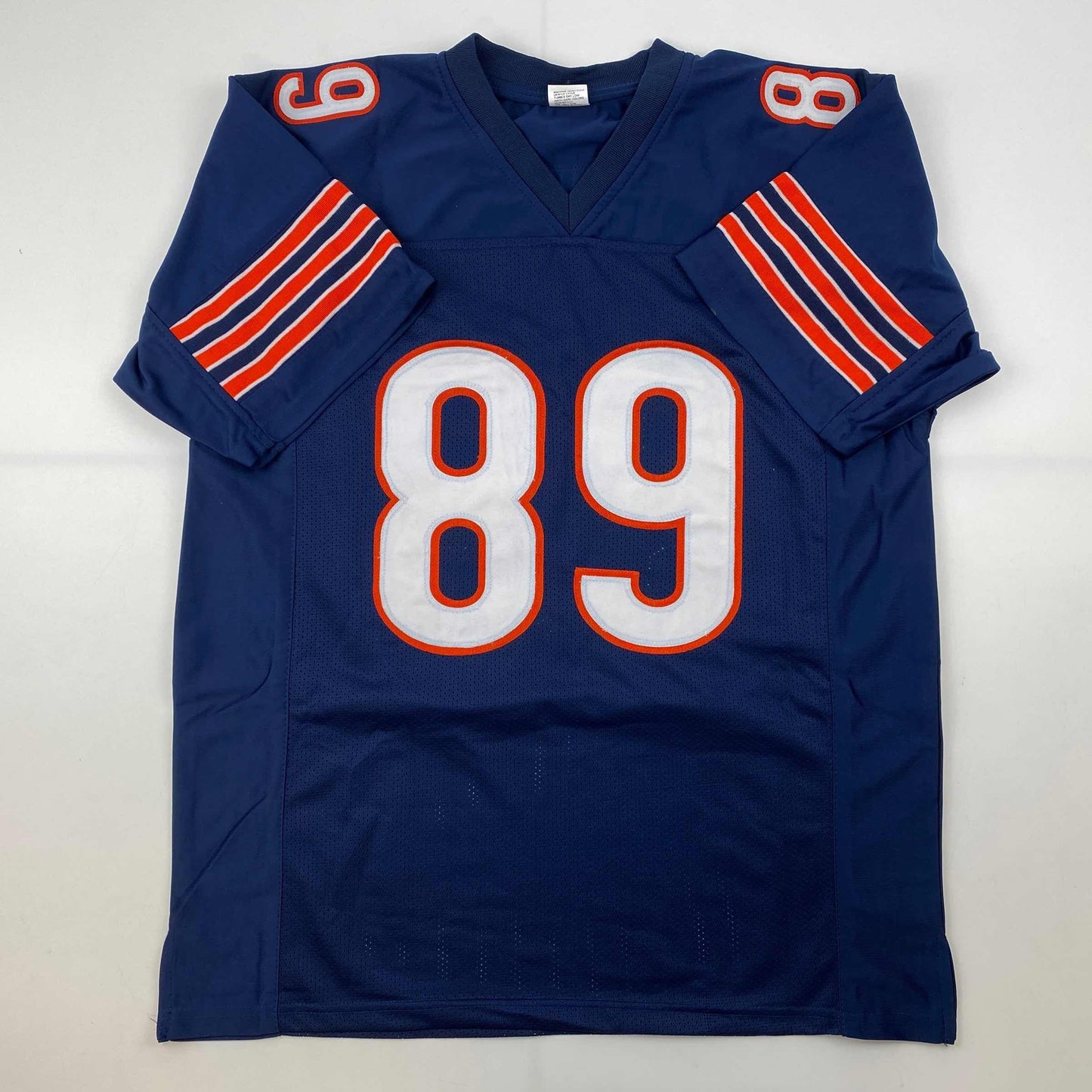 Facsimile Autographed Mike Ditka Chicago Blue Reprint Laser Auto Football Jersey Size Men's XL