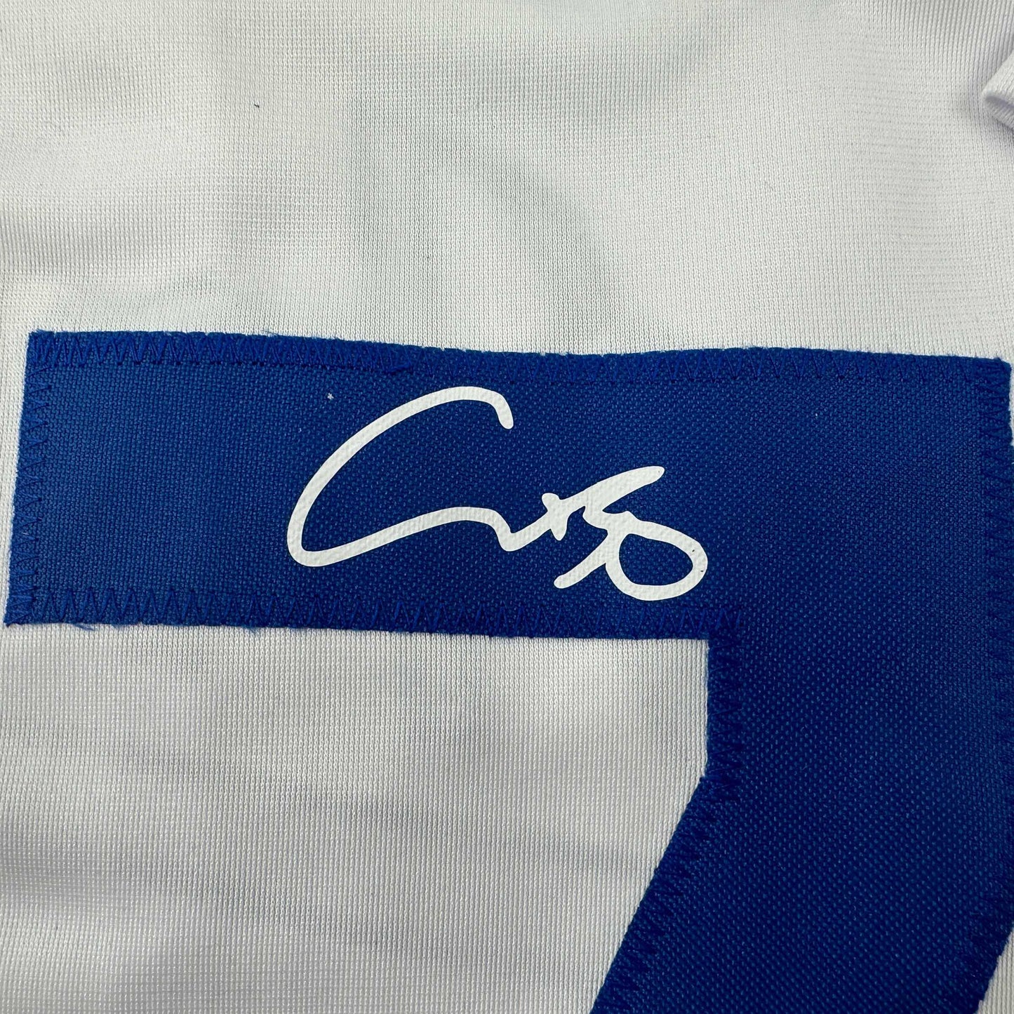 Facsimile Autographed Shohei Ohtani Los Angeles LA White Reprint Laser Auto Baseball Jersey Size Men's XL