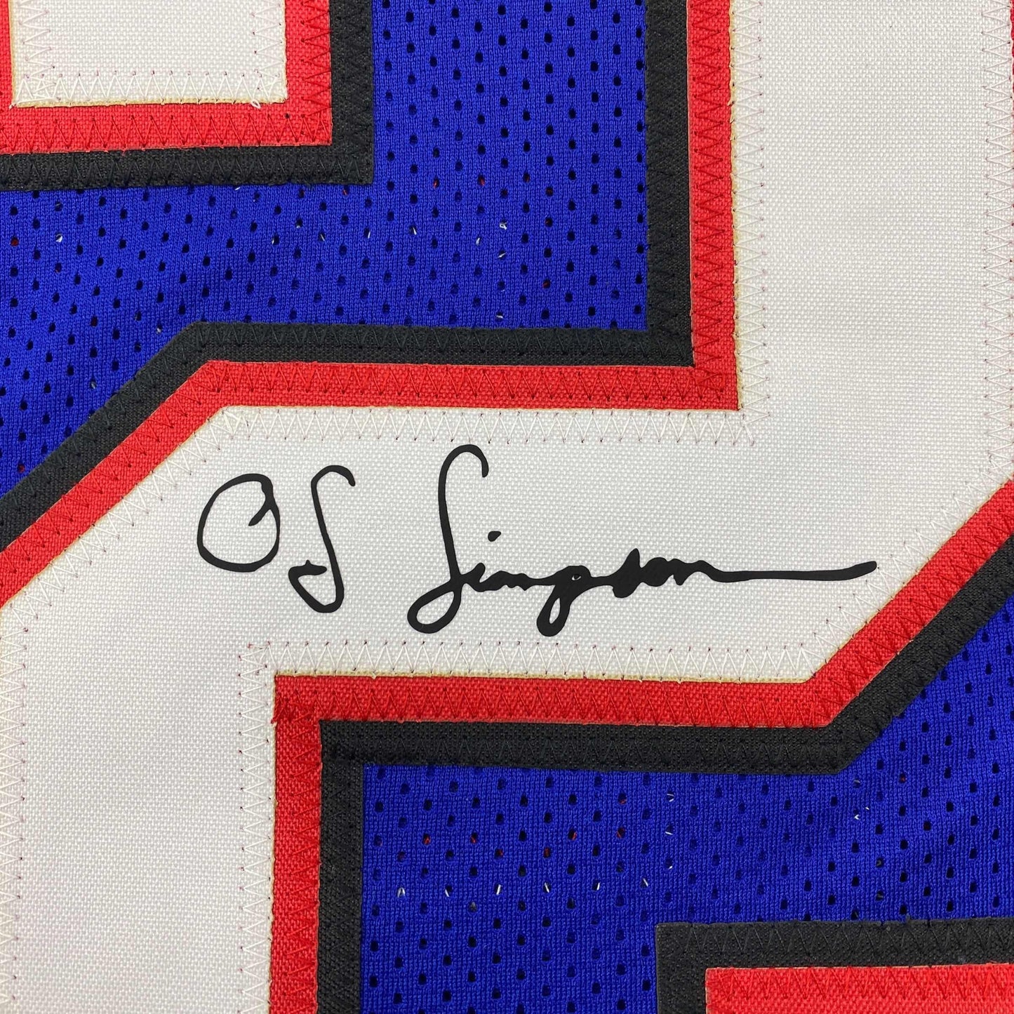 Facsimile Autographed OJ O.J. Simpson Buffalo Blue Reprint Laser Auto Football Jersey Size Men's XL