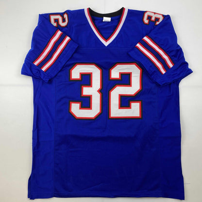 Facsimile Autographed OJ O.J. Simpson Buffalo Blue Reprint Laser Auto Football Jersey Size Men's XL