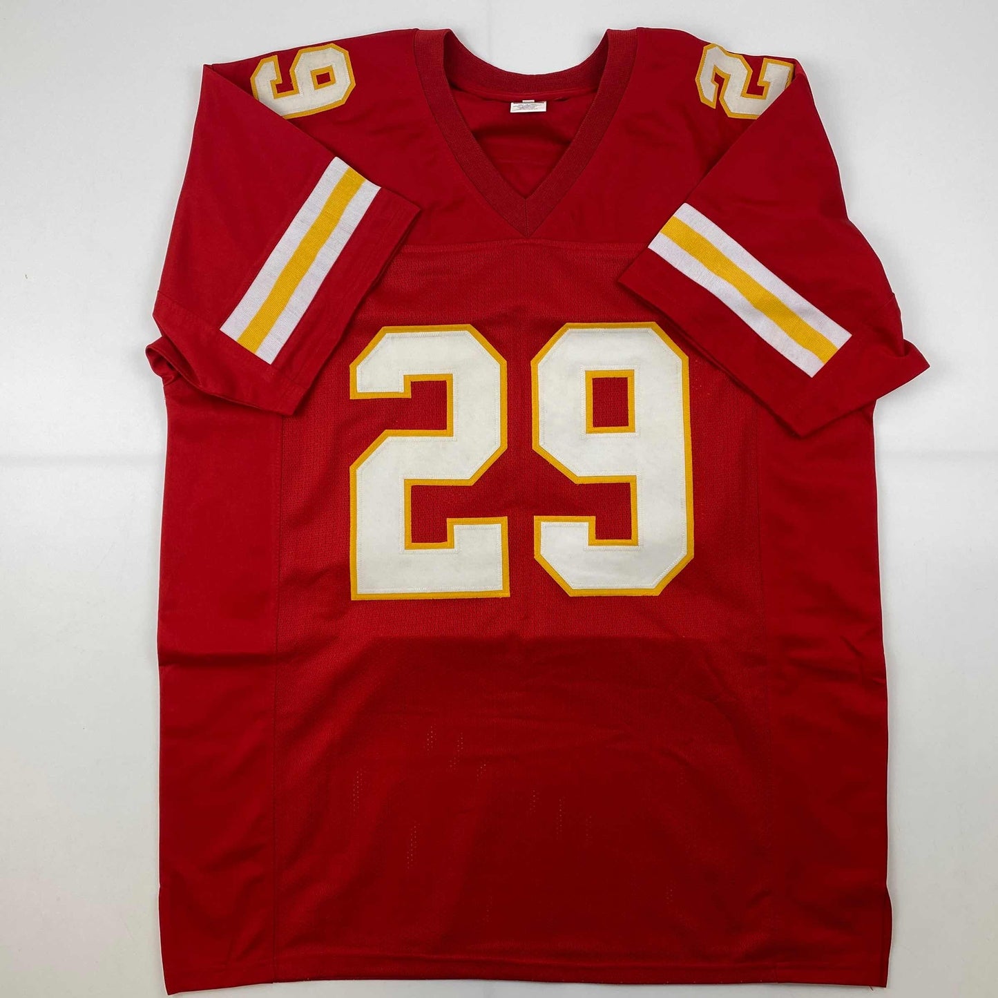 Facsimile Autographed Eric Berry Kansas City Red Reprint Laser Auto Football Jersey Size Men's XL
