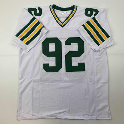 Facsimile Autographed Reggie White Green Bay White Reprint Laser Auto Football Jersey Size Men's XL