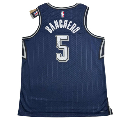 Autographed/Signed Paolo Banchero Orlando Nike Swingman City Edition Jersey Fanatics COA