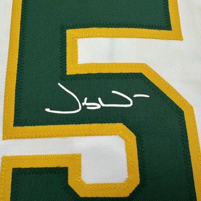 Facsimile Autographed Jacob Wilson Oakland White Reprint Laser Auto Baseball Jersey Size Men's XL