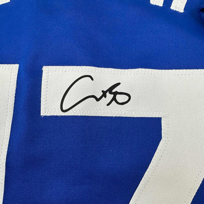 Facsimile Autographed Shohei Ohtani Los Angeles LA Blue Reprint Laser Auto Baseball Jersey Size Men's XL