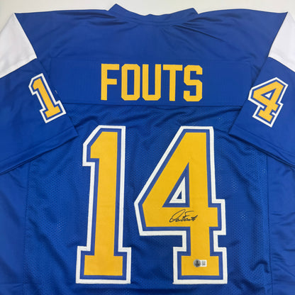 Autographed/Signed Dan Fouts San Diego Royal Blue Football Jersey JSA COA