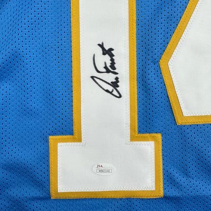 Autographed/Signed Dan Fouts San Diego Blue Football Jersey PSA/DNA COA